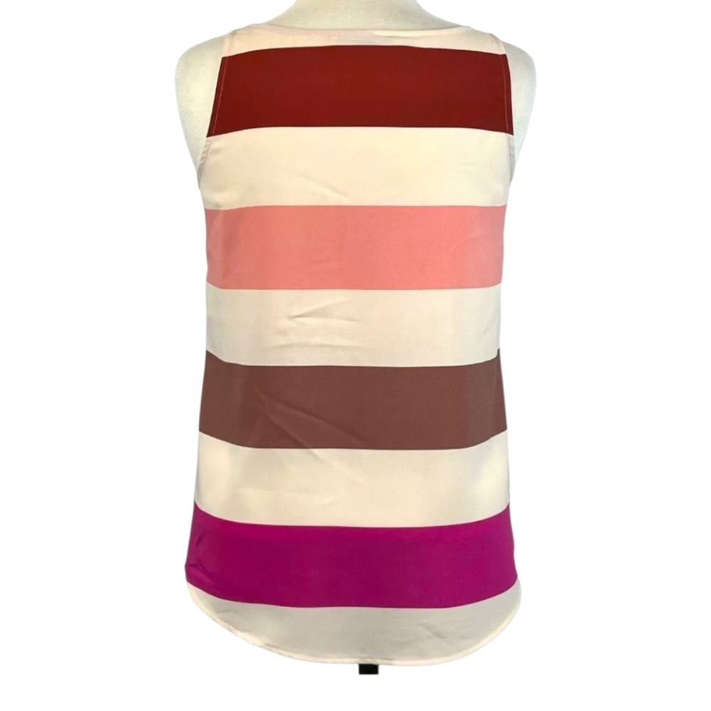 Ann Taylor Loft Women's Multicolor Striped Sleeveless Scoop Tank Top Size XS - Picture 3 of 5